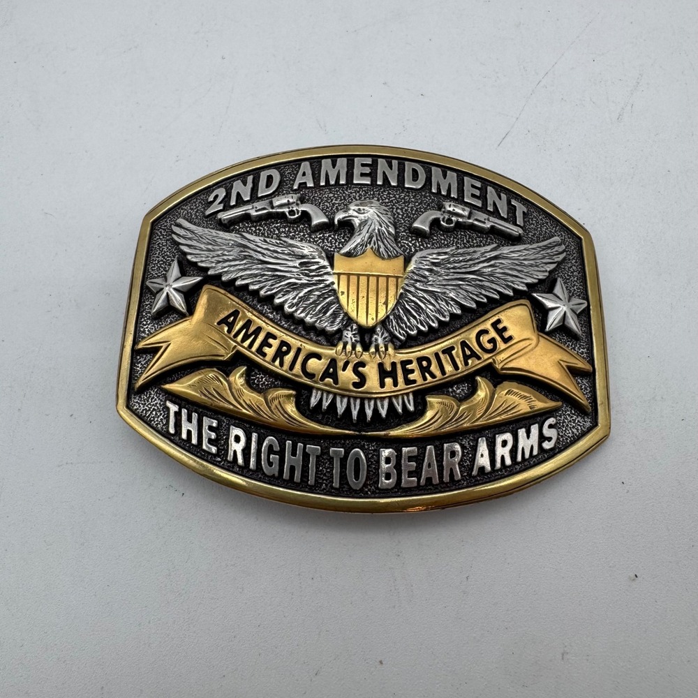 Cody James 2nd Amendment Belt Buckle America Heritage Right‎ To Bear Arms Eagle